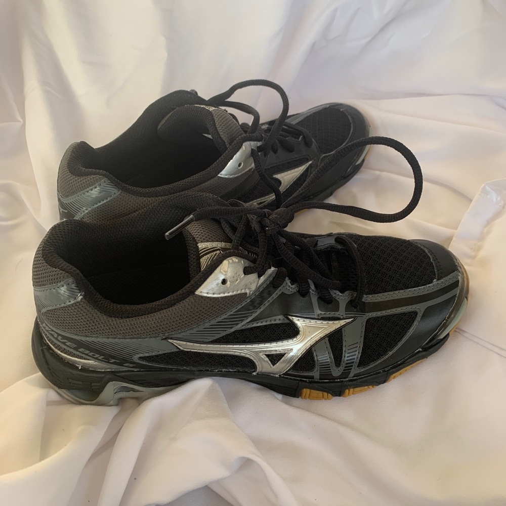 Mizuno Wave Bolt 5 Womens Athletic Volleyball Court Shoes Size 8 Black Gray
